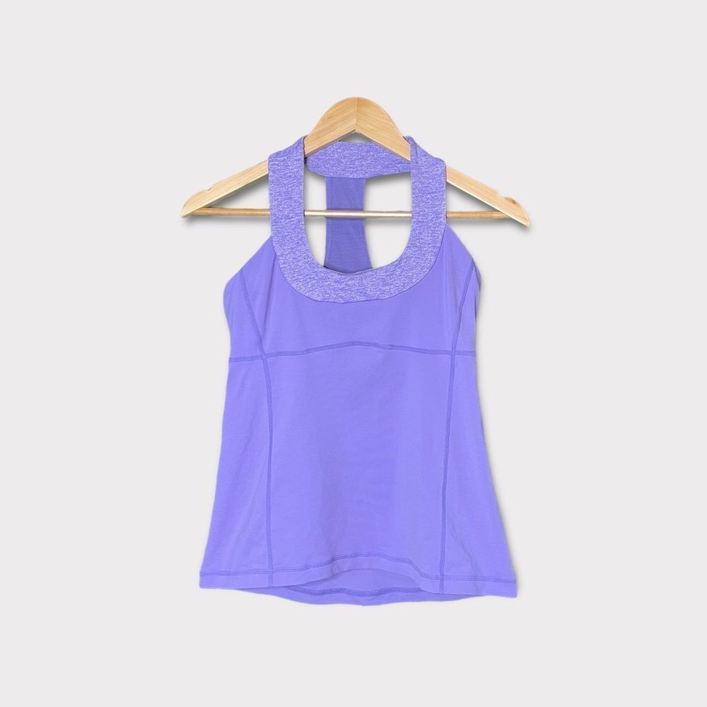 Lululemon Purple Scoop Neck Racerback Sports Tank Top Sz 8
